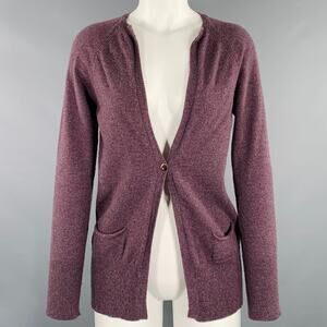 BP STUDIO Size M Heather Purple Cashmere Knit Single Button Cardigan